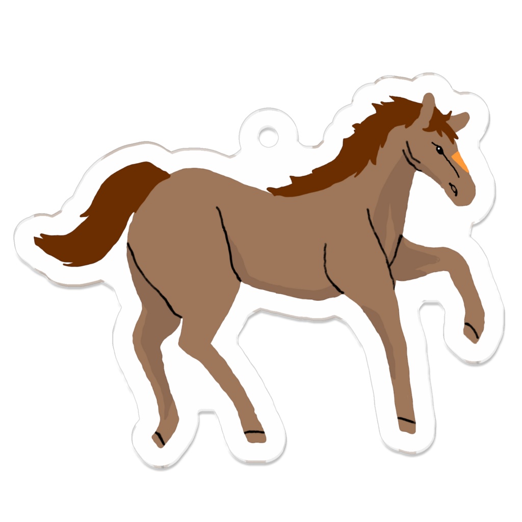 アクリルキーホルダー（コーティング）_馬