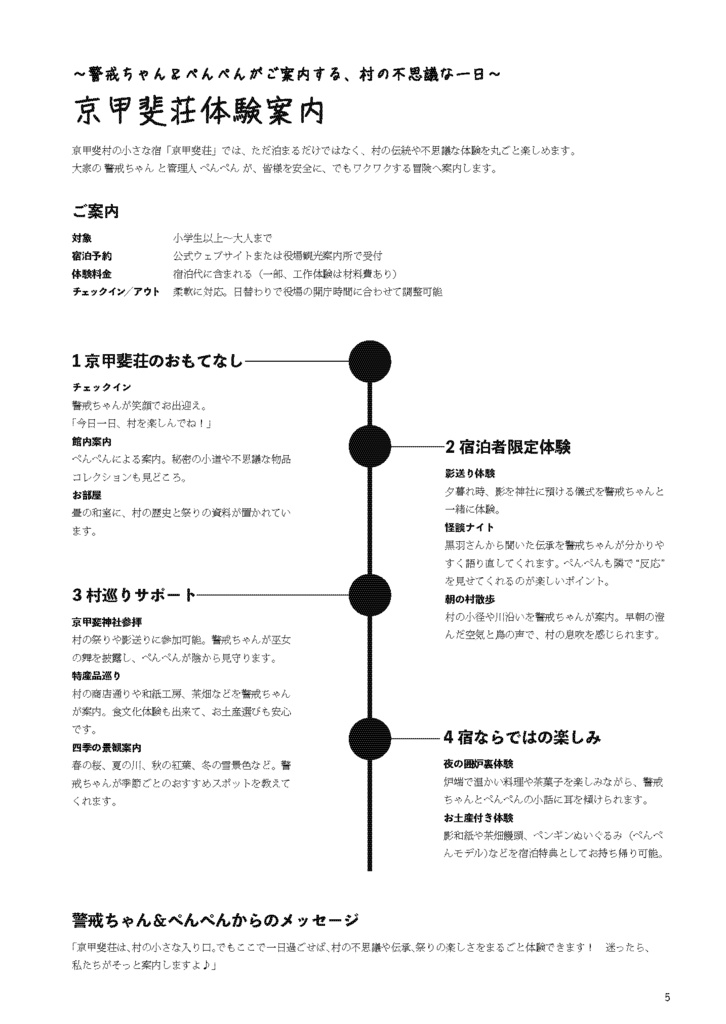 京甲斐村 観光ガイドブック