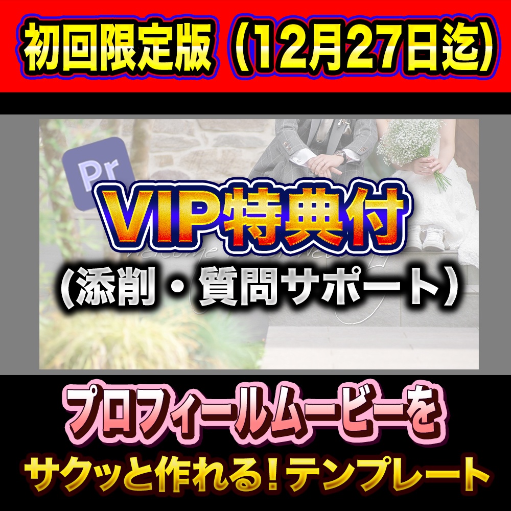 【VIP特典付】Prで簡単!サクッとテンプレ!(プロフィールムービー シンプルVer)