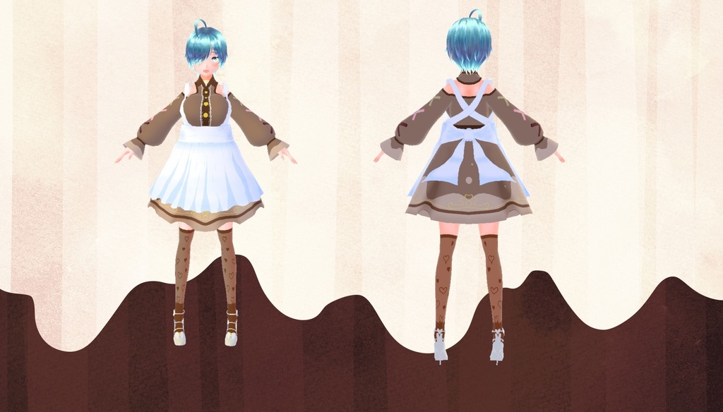 「無料有」チョコチョコワンピ