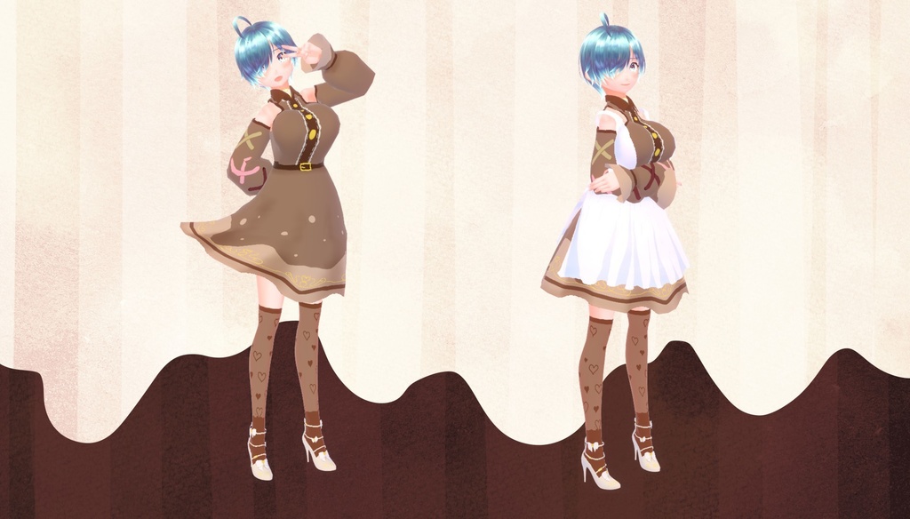 「無料有」チョコチョコワンピ