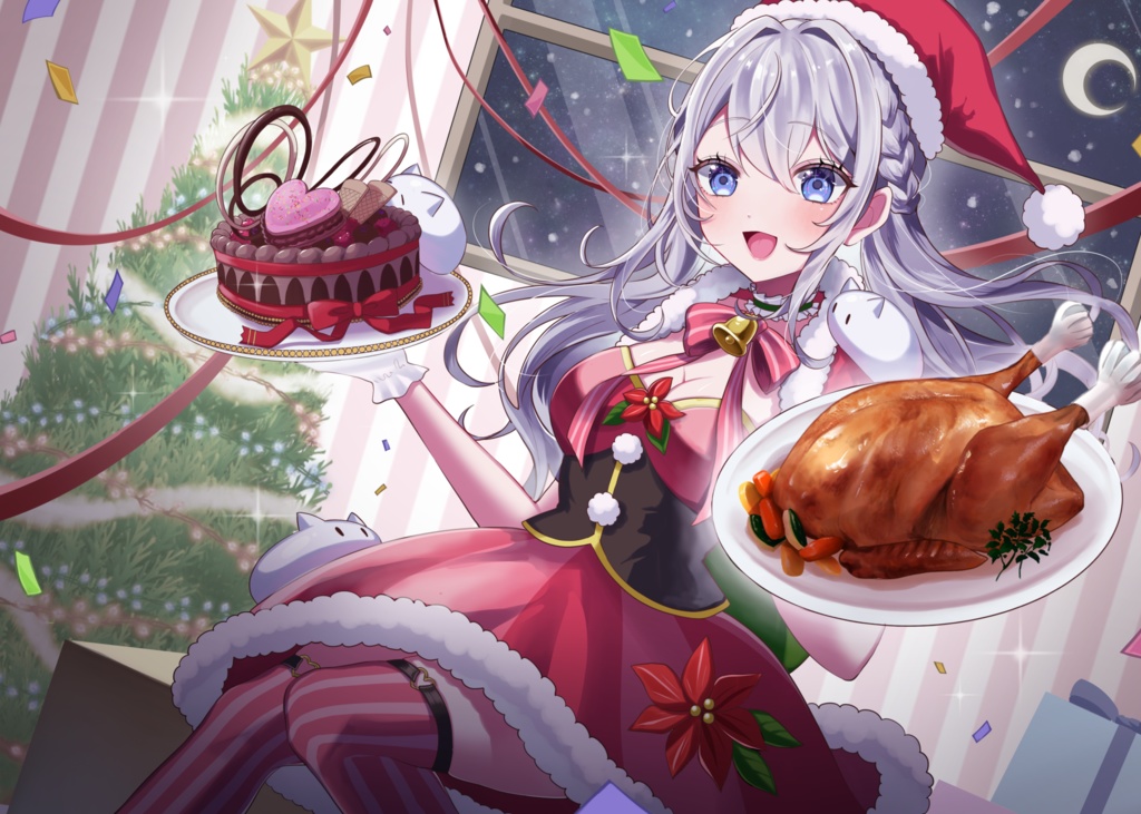 クリスマスカードぽちゃちゃ