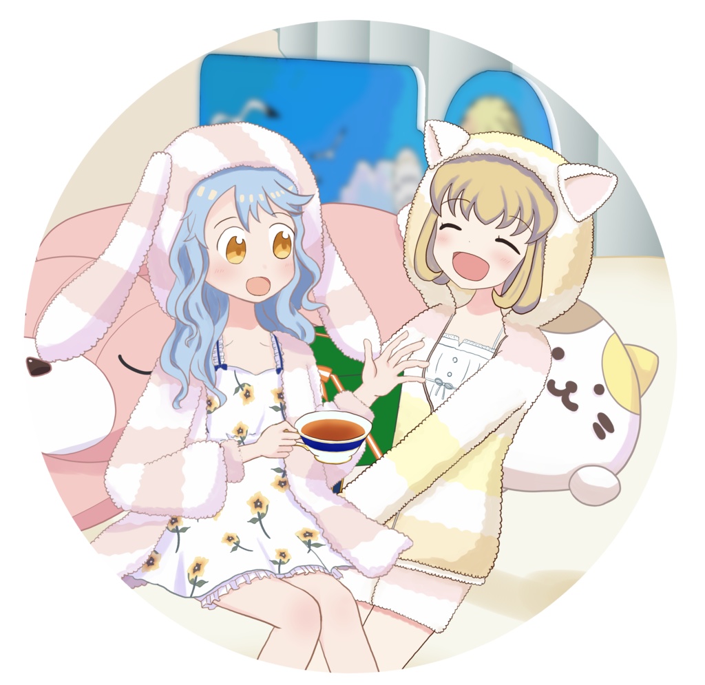 なよにこパジャマパーティ缶バッジ