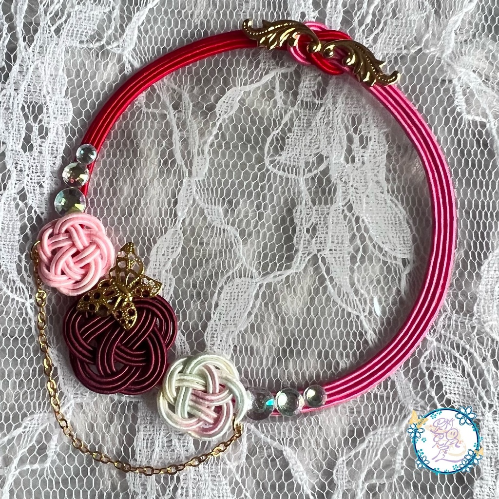 蝶よ花よ 水引 デコ 缶バッジカバー 65㎜