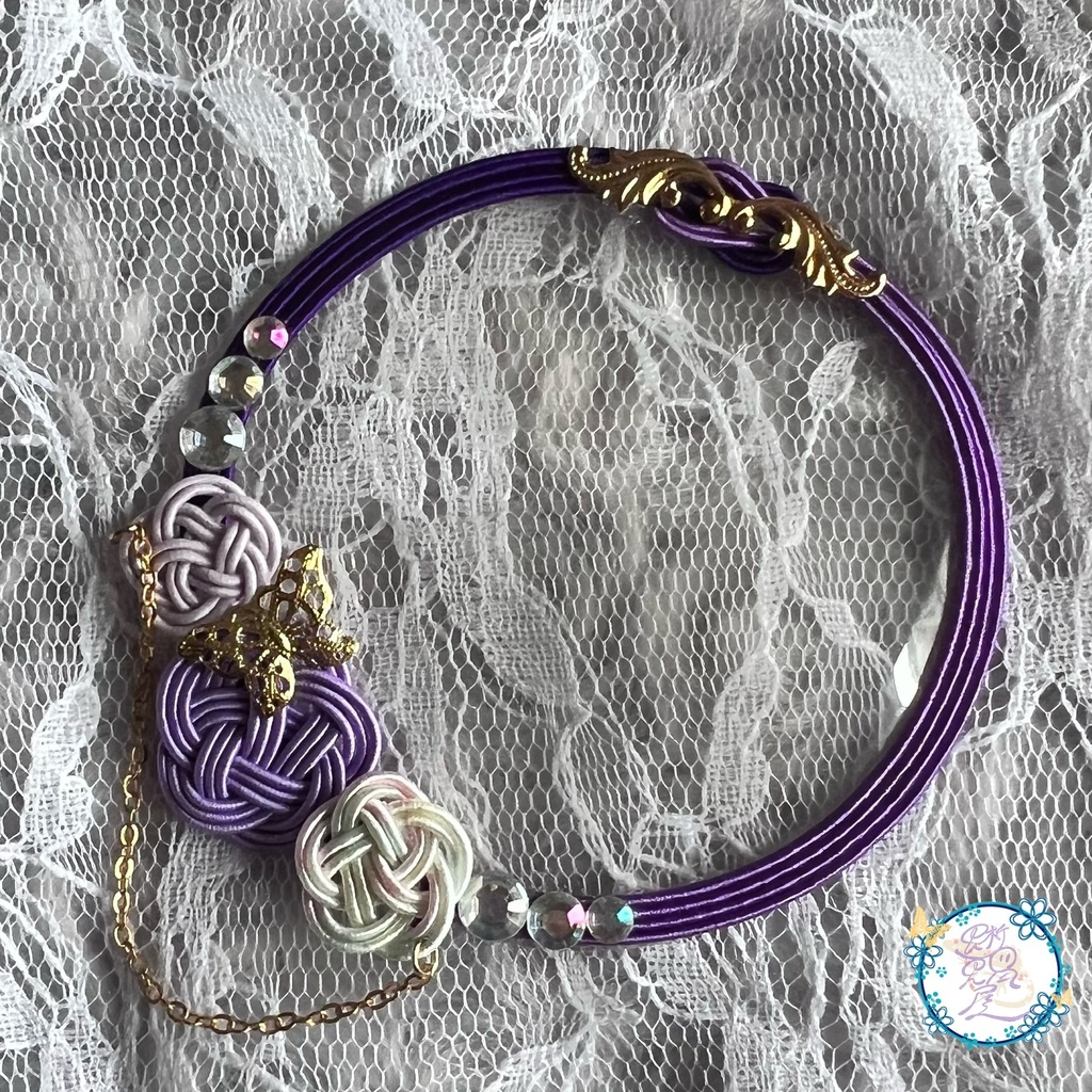 蝶よ花よ 水引 デコ 缶バッジカバー 65㎜