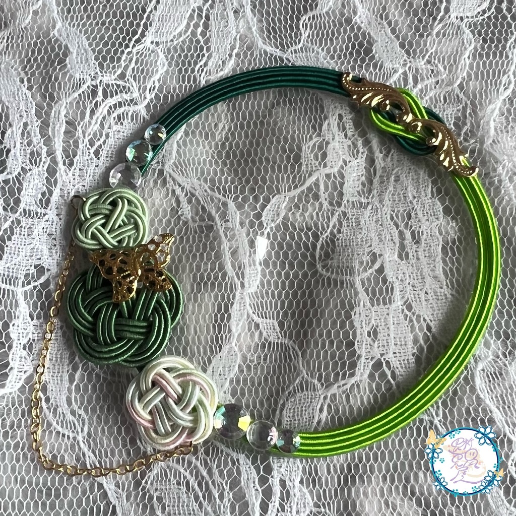 蝶よ花よ 水引 デコ 缶バッジカバー 65㎜