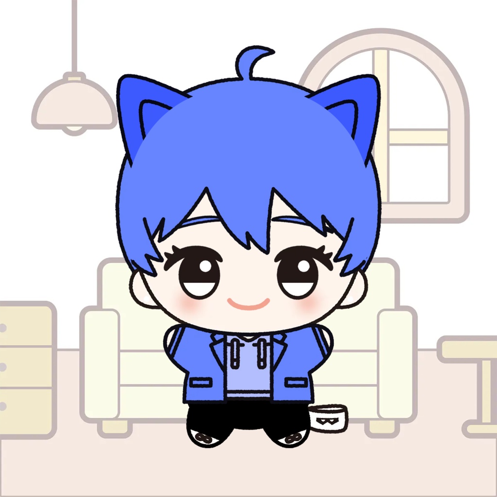 金谷リュウ(?)スマホステッカーちびぐるみ風