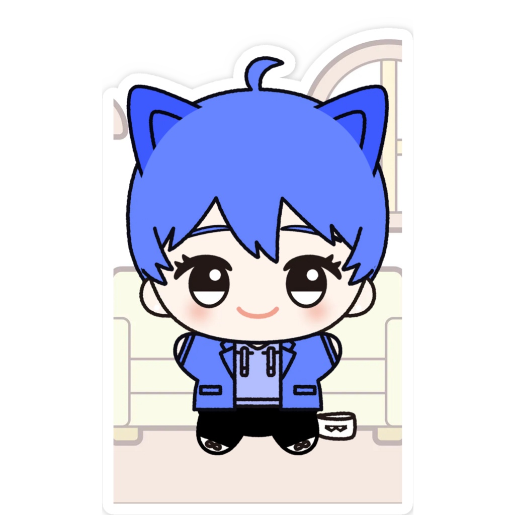 金谷リュウ(?)スマホステッカーちびぐるみ風