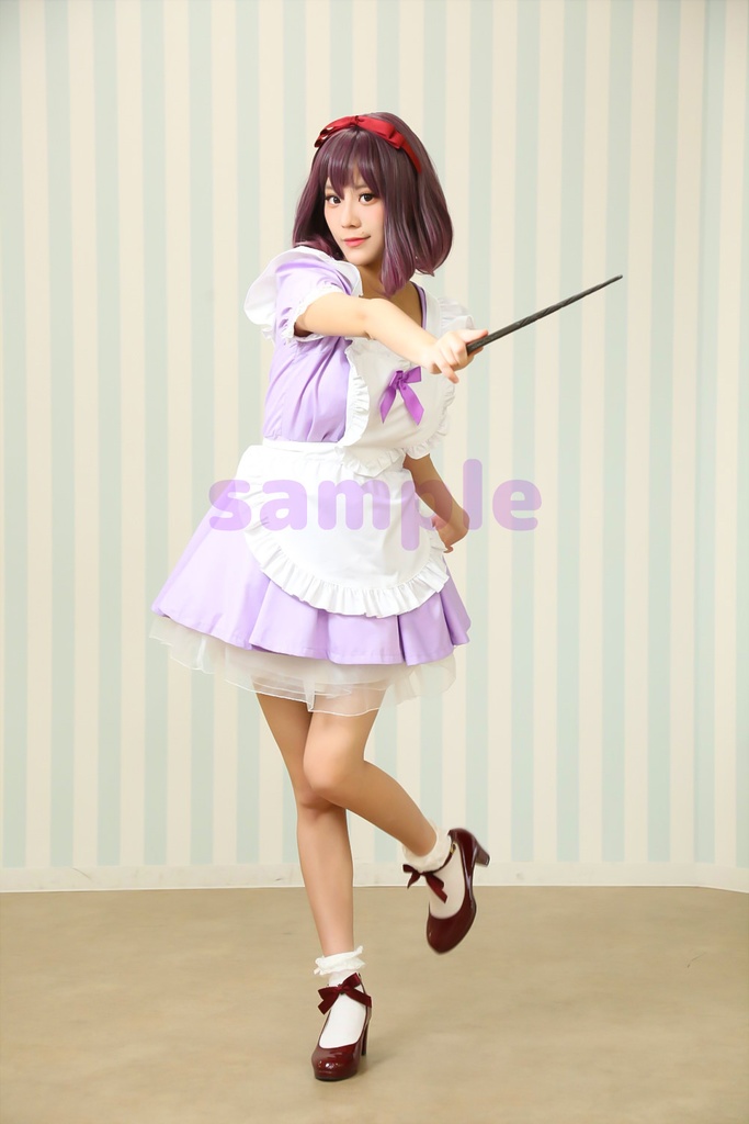 【るちかポーズ作画資料写真集】vol.6 ミニメイド服(ステッキを持つ編)