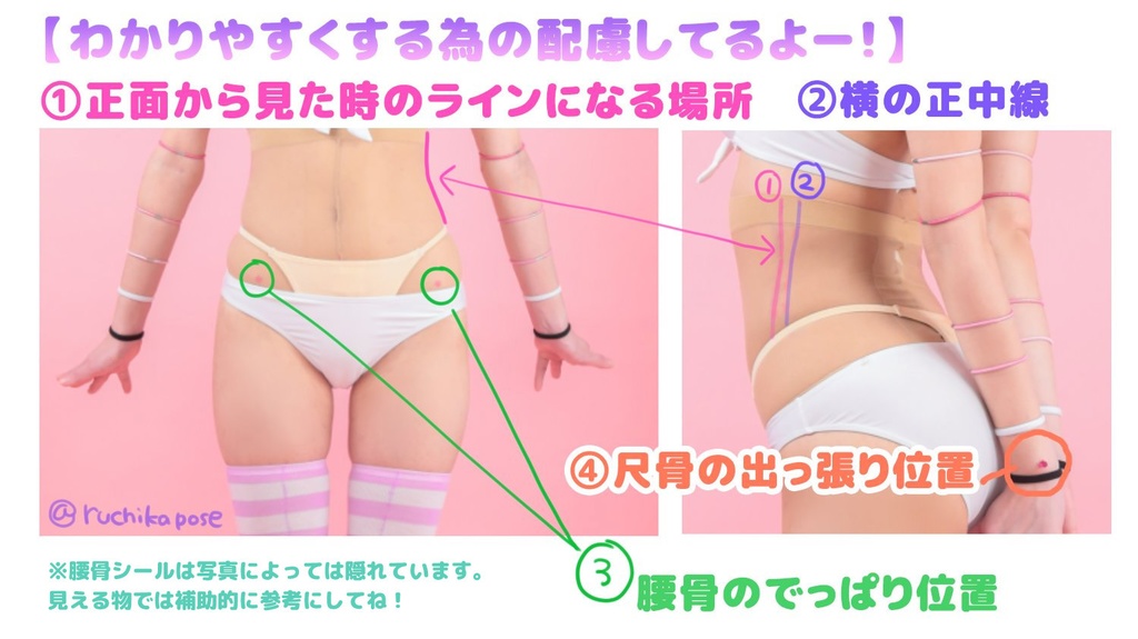 【るちかポーズ 水着の資料写真集シリーズ vol.2】最強!ガイド線ばっちり!パースわかりやすい水着