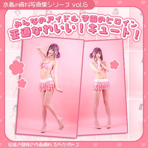 【るちかポーズ 水着の資料写真集シリーズ vol.6】みんなのアイドル 学園のヒロイン 王道かわいい!キュート!