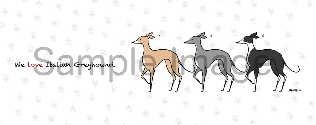 イタグレ柄マスキングテープ 30mm×5m