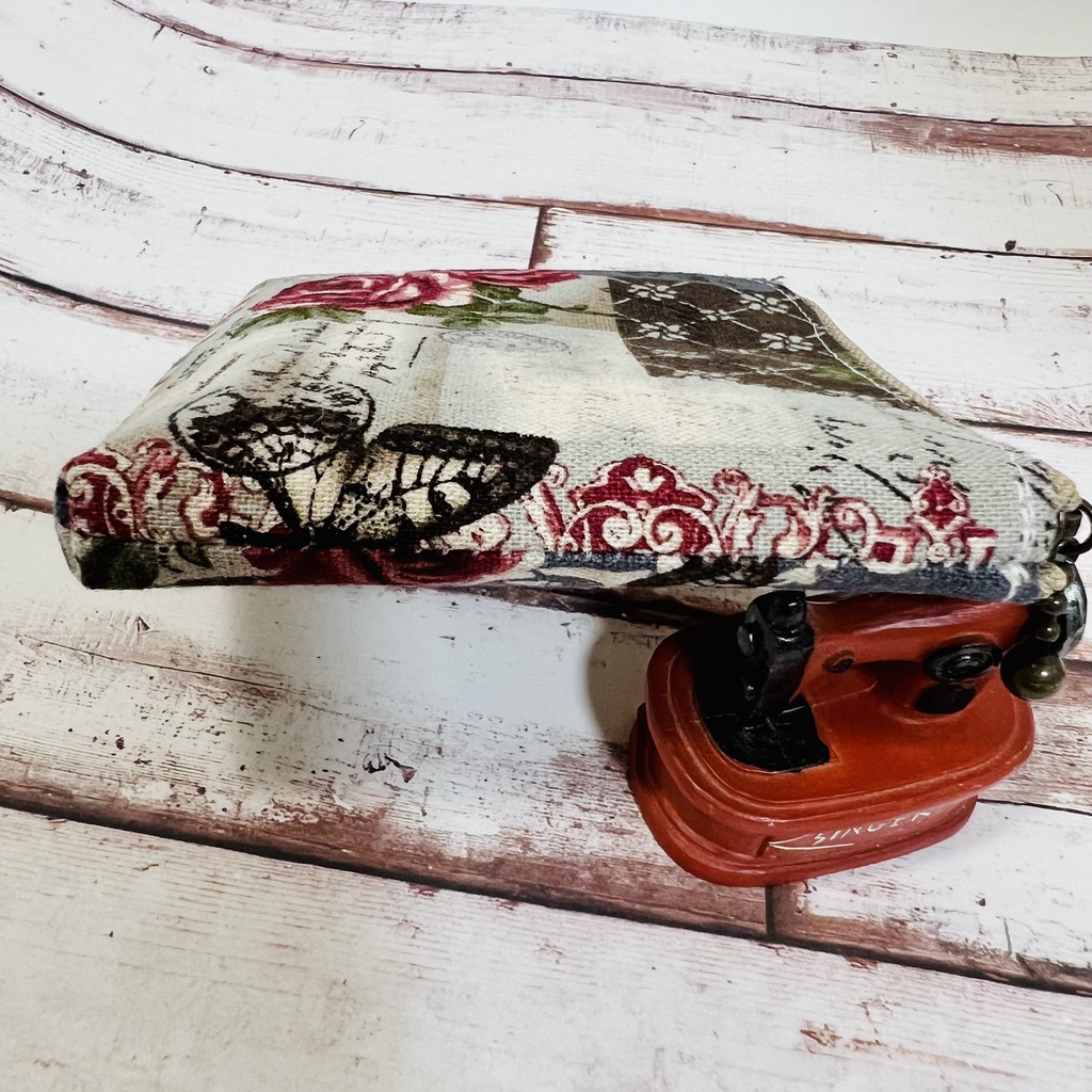 【送料無料】L字ファスナー ハーフ財布 ローズ