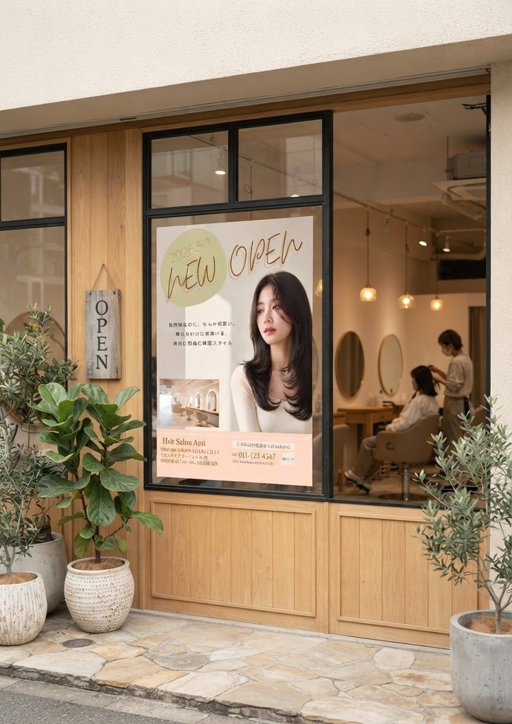 【Canvaテンプレート】NEW OPEN|店舗オープン告知チラシ A4