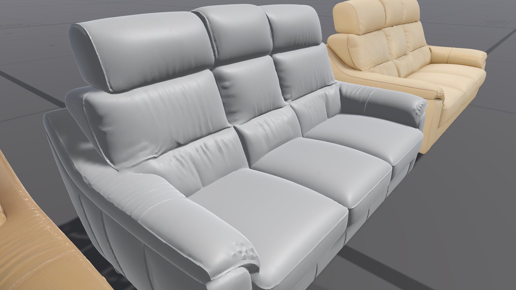 AIで作った無駄にハイポリゴンなソファ