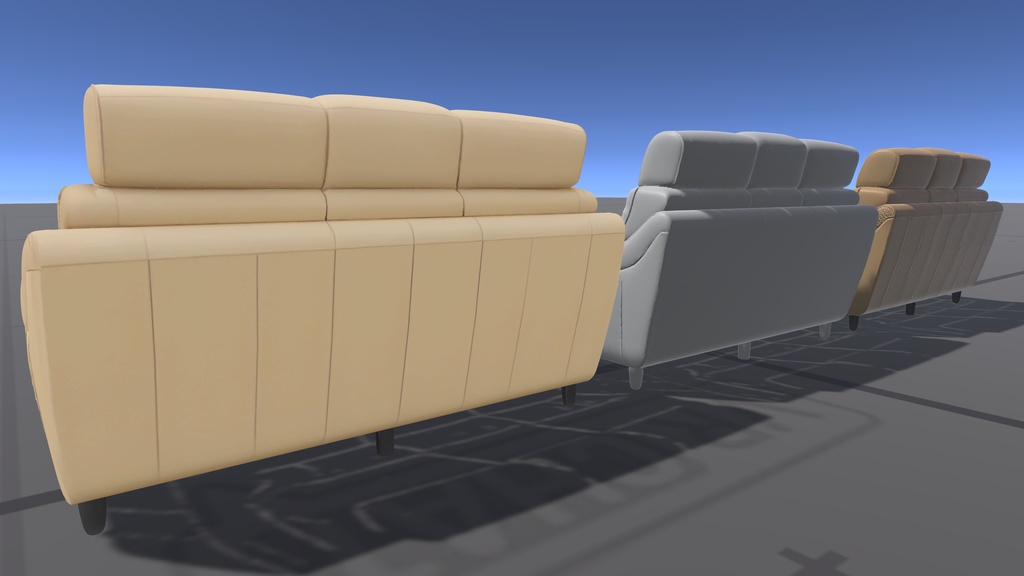 AIで作った無駄にハイポリゴンなソファ