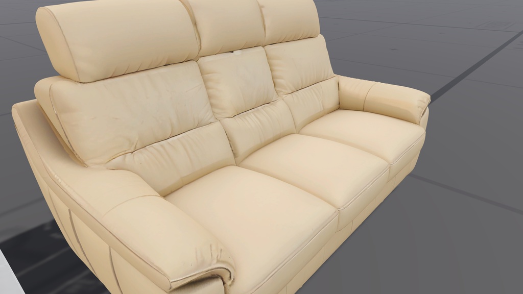 AIで作った無駄にハイポリゴンなソファ