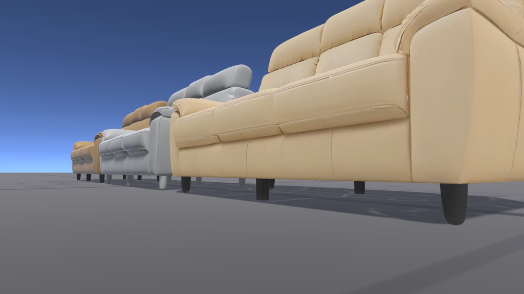 AIで作った無駄にハイポリゴンなソファ