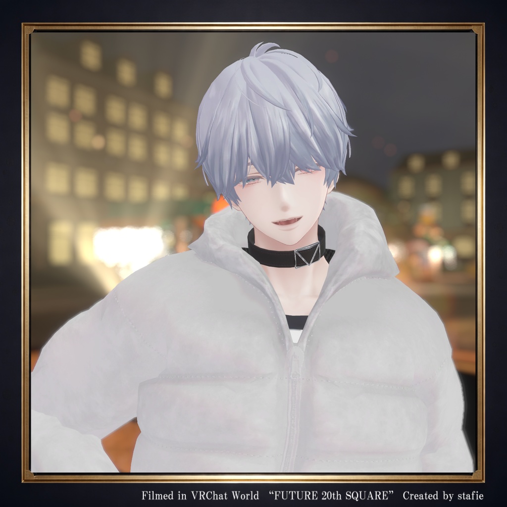 ストリート・ダウンジャケット(白)for 水瀬|Modular Avatar対応