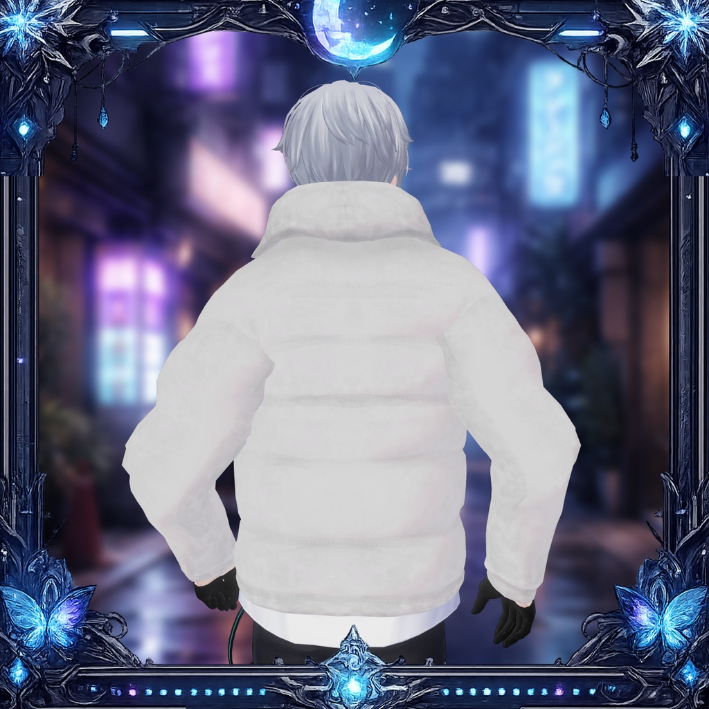 ストリート・ダウンジャケット(白)for 水瀬|Modular Avatar対応