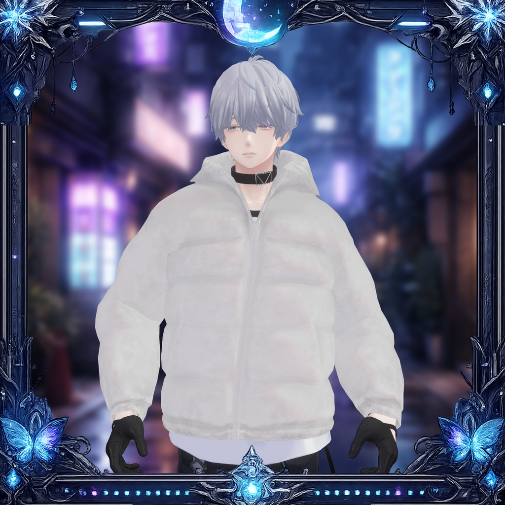 ストリート・ダウンジャケット(白)for 水瀬|Modular Avatar対応