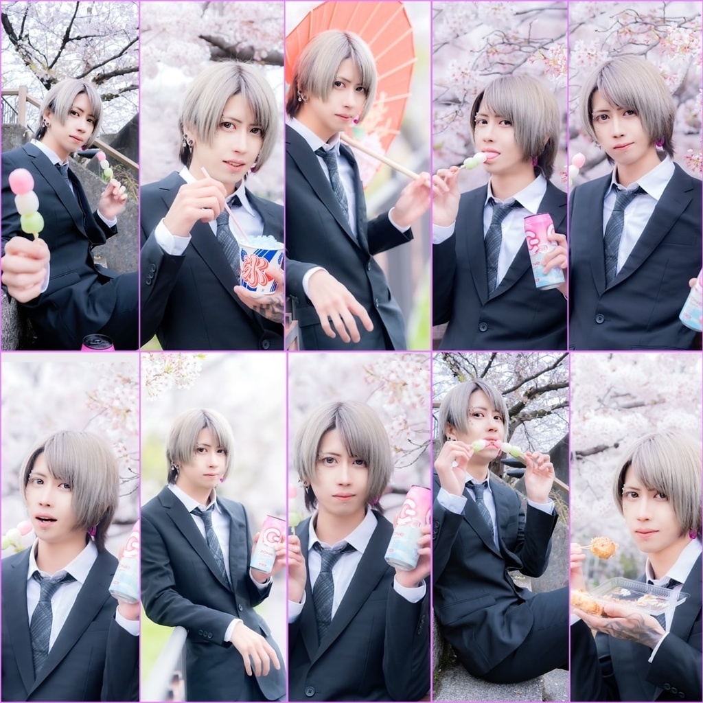 桜×スーツチェキ