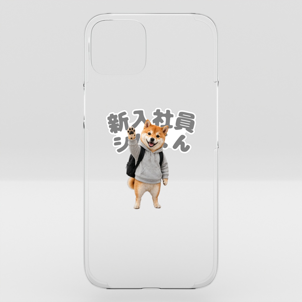 新入社員シバくん おてふり iPhone 16 Plusケース