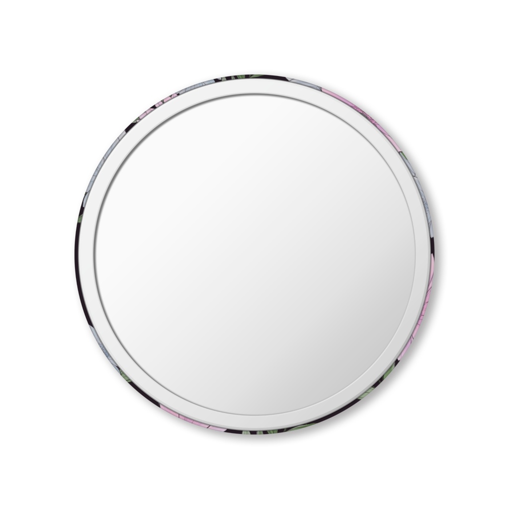 flower お洒落な缶バッジミラー