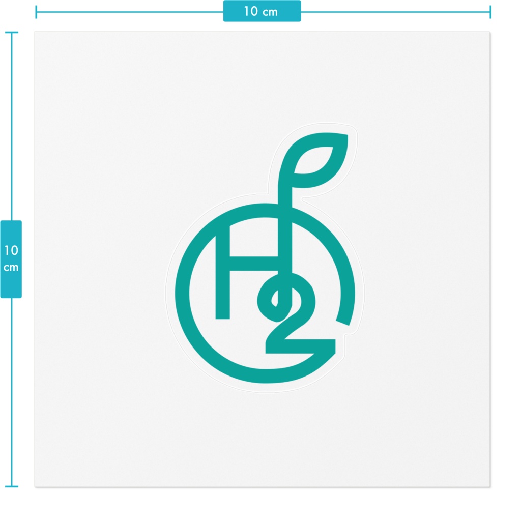 水素林檎マークステッカー