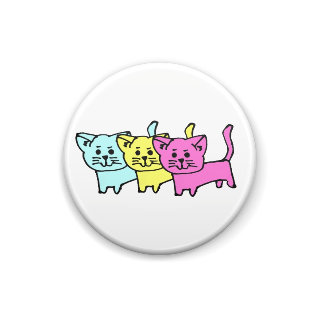 信号機ネコチャン缶バッジ