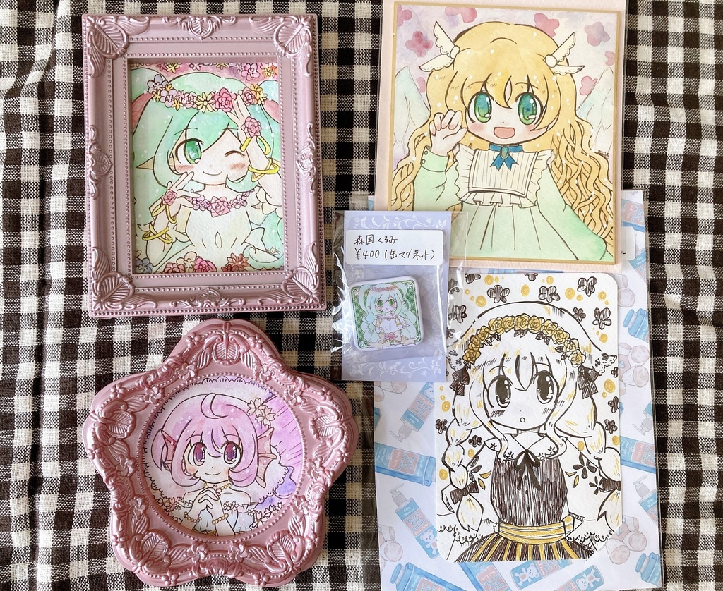 【創作】桜色マーメイド(額装原画)