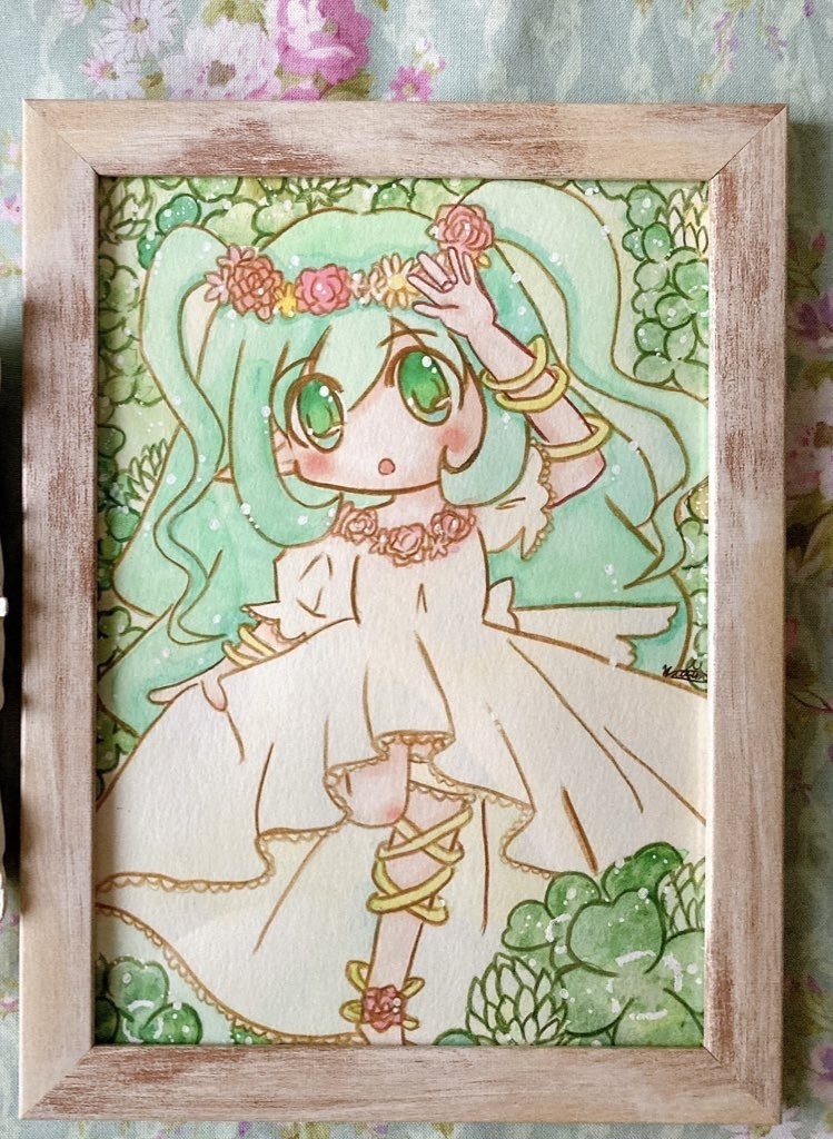 【創作】額装原画「CLOVER」