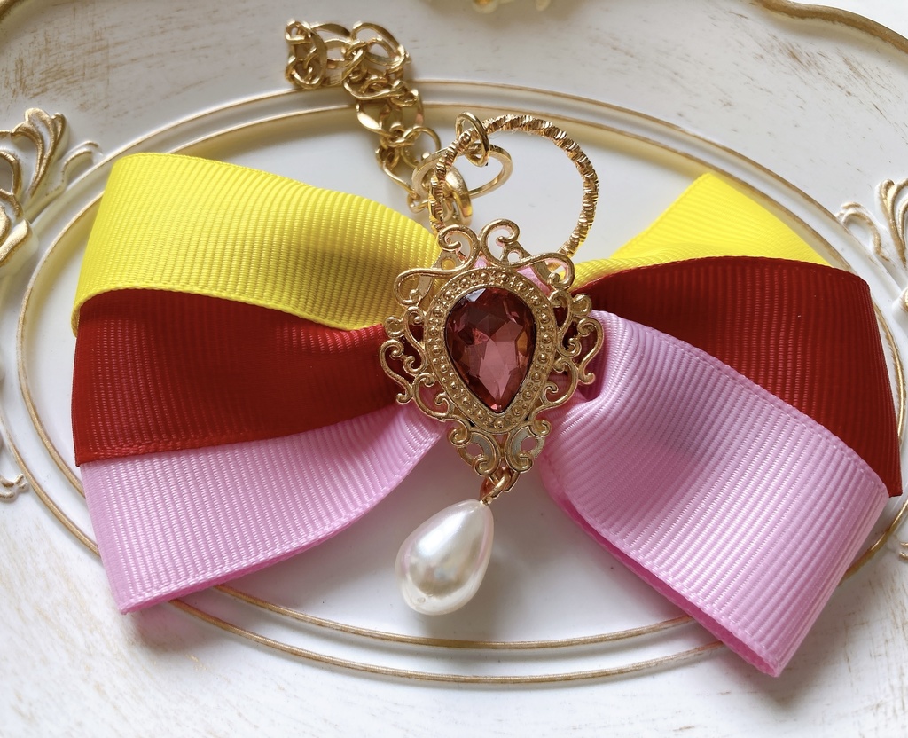 ちょこイメージリボンバッグチャーム