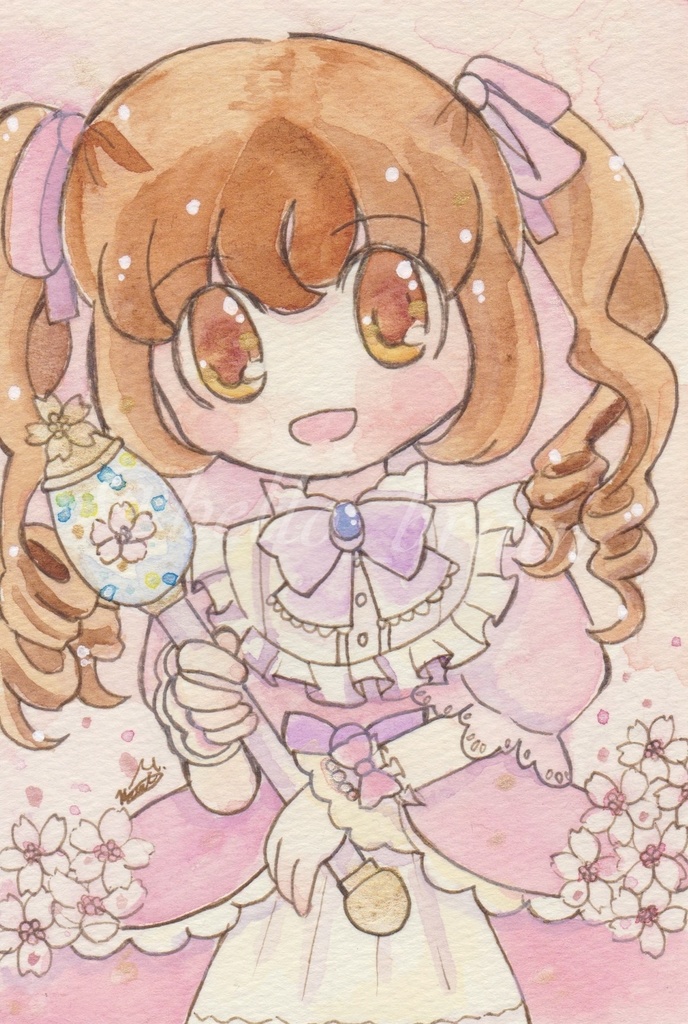 【創作】ドローイング 桜の杖