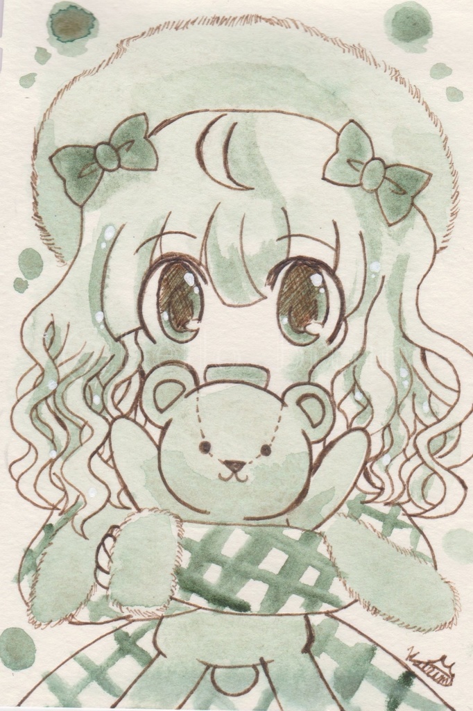 【創作】ドローイング(くまさん)