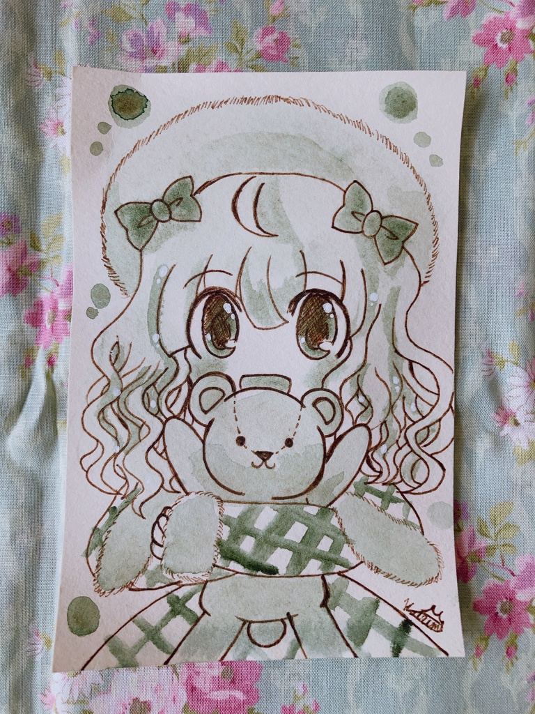 【創作】ドローイング(くまさん)