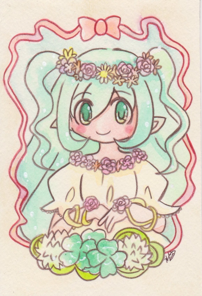 【創作】フレームレス原画「リィノナ」