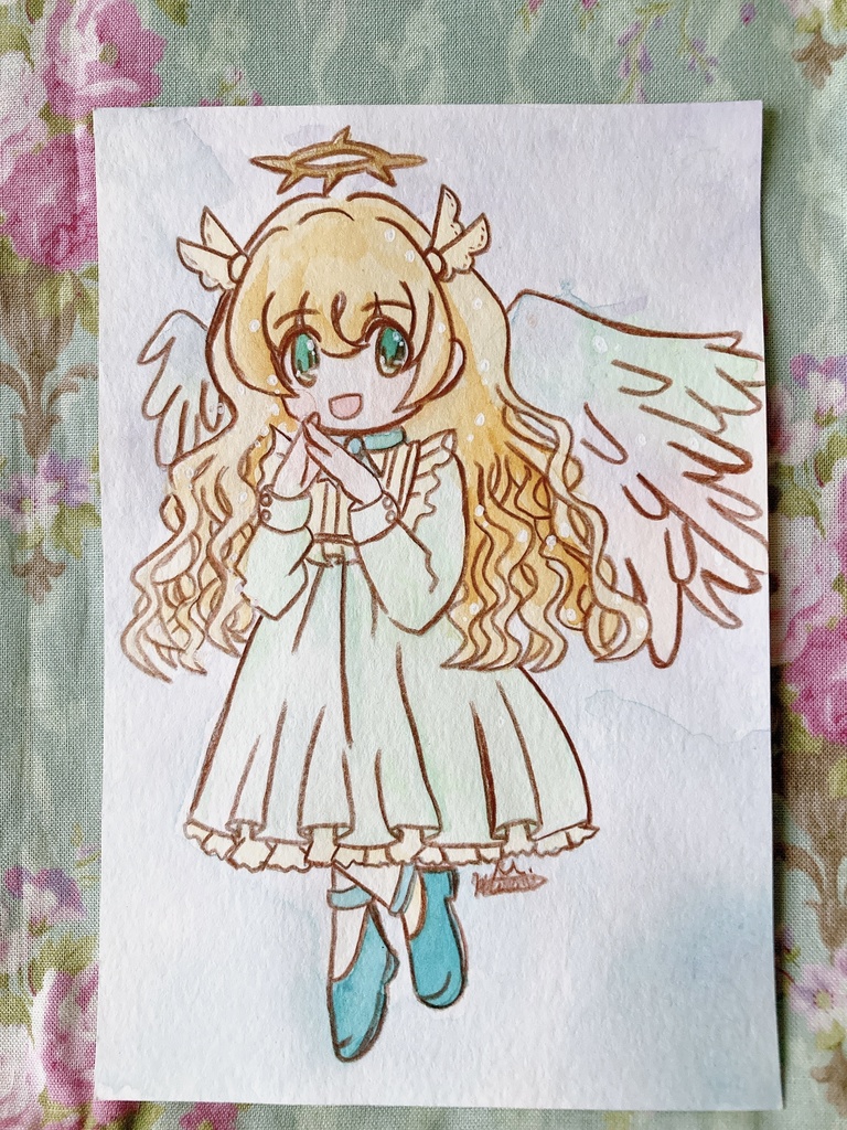 【創作】フレームレス原画「Pastel Angel」