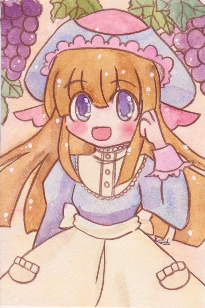 【創作】フレームレス原画「Merlot」