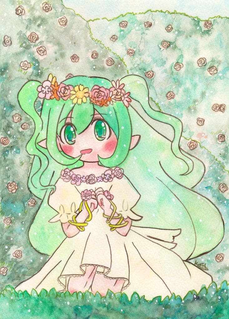 額装原画「静穏の森」