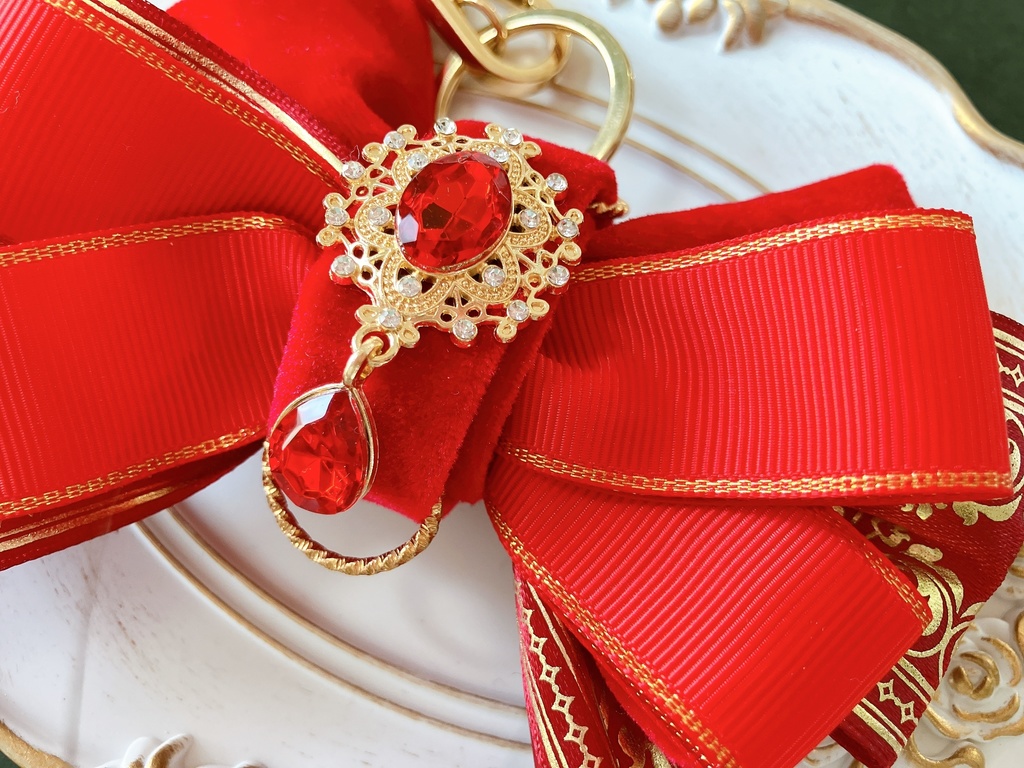 ウエステイメージリボンバッグチャーム