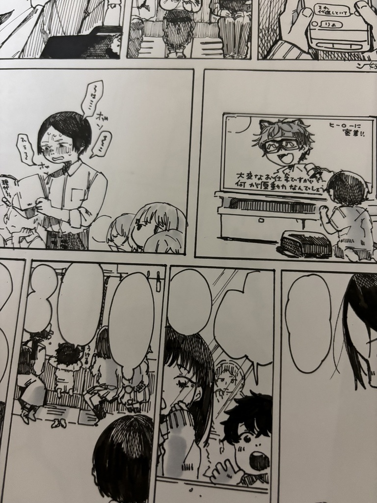 完売【原画】ガラス越しのヒーロー