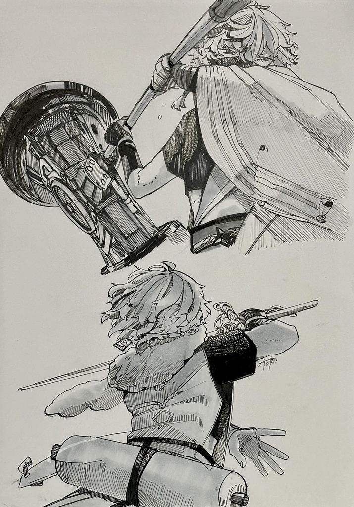 【原画】クナイや手裏剣に留まらず、あらゆる武器の扱いに長ける。