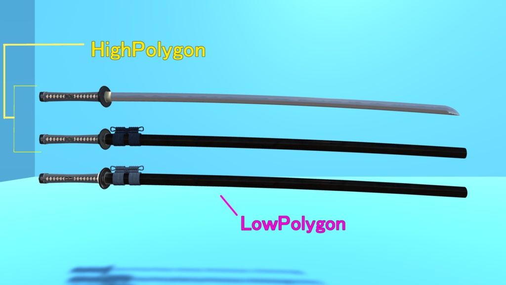 3Dモデル The日本刀 TheSimpleJapaneseSword 【Katana】