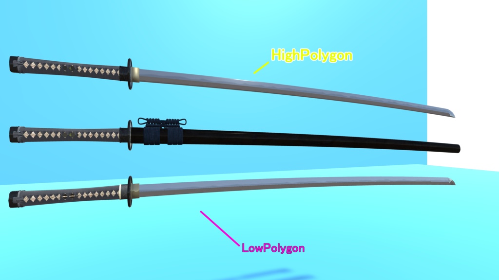 3Dモデル The日本刀 TheSimpleJapaneseSword 【Katana】