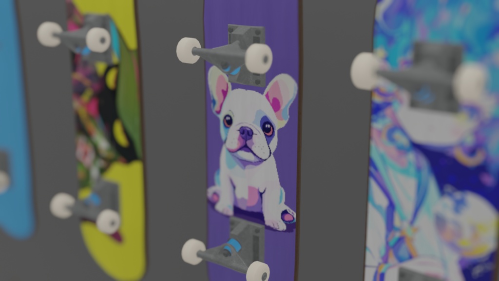 【VRC】Skateboard_BuckPrintCustom【VRCアクセサリー】