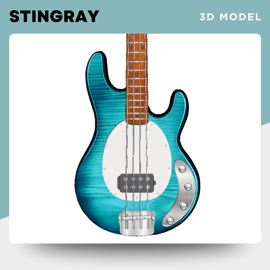 【3Dモデル｜無料あり】スティングレイ エレキベース