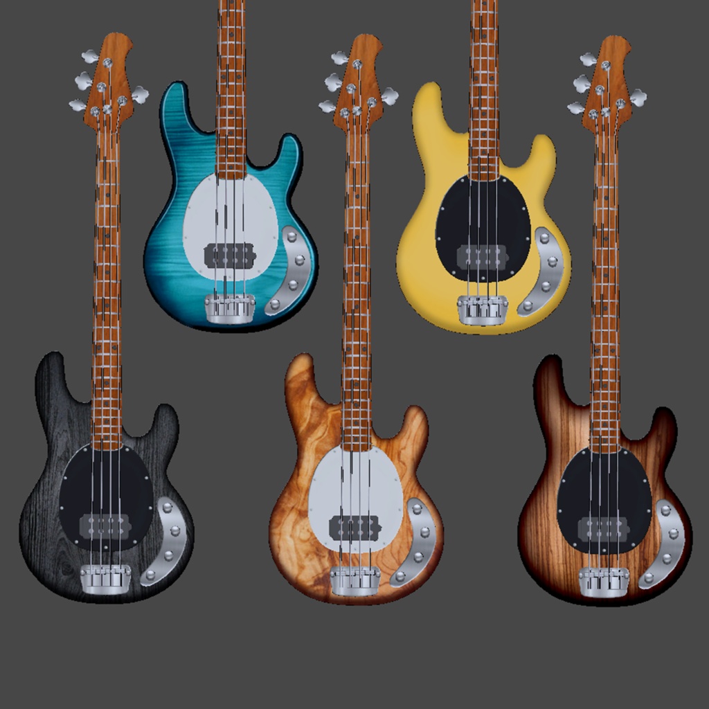【3Dモデル|無料あり】スティングレイ エレキベース
