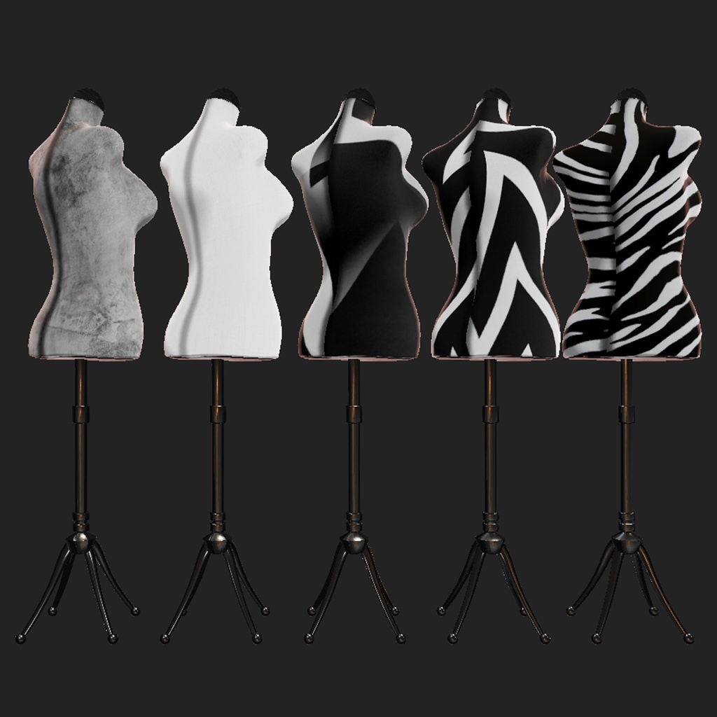 【3Dモデル|無料あり】モノクロなトルソー