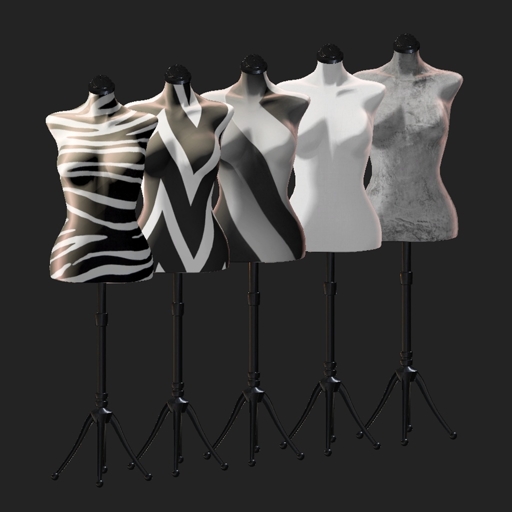 【3Dモデル|無料あり】モノクロなトルソー